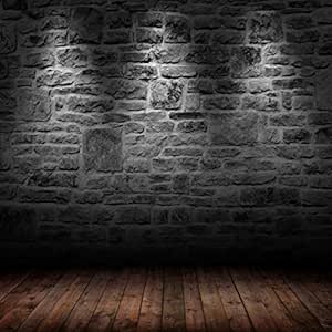 Generic gris negro interior pared de ladrillos Telón de fondo suelo