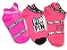 Victoria Secret PINK No Show Socks Set Of 3 LOVE PINKS