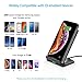 Fast Wireless Charger, TECHDOTY Qi Charge Wireless Charging Stand Compatible iPhone Xs Max/Xs /Xr/X/8/8 Plus, Galaxy S10/S10 Plus/Note 9/S9/Note 8/S8/ S7 S7 Edge/S6 Edge Plus/Note 5 (No AC Adapter)