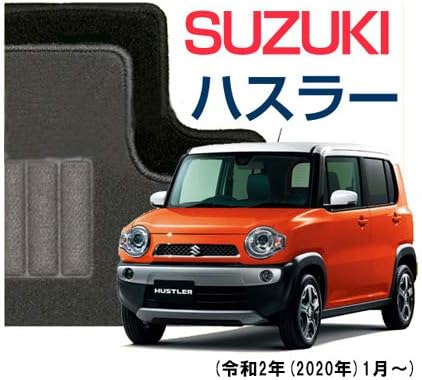 Amazon 自動車販促用品専門店カーライフ Suzuki スズキ ハスラー Hustler マツダ 令和2年 年 1月 現行車両 Mr52s Mr92s 1台分 フレアクロスオーバー フロアマット カーマット カーペット 車マット 生地カラー ブラック 生地カラー ブラック 適合 全車共通