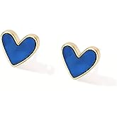 Mini Heart Stud Earrings, Hypoallergenic Tiny Small Cartilage Tragus Stud Earrings for Women Silver/Gold