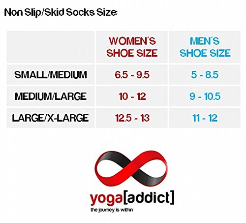 image for YogaAddict Non Slip Skid Socks with Grips, for Hospital Rehab, Yoga, P
