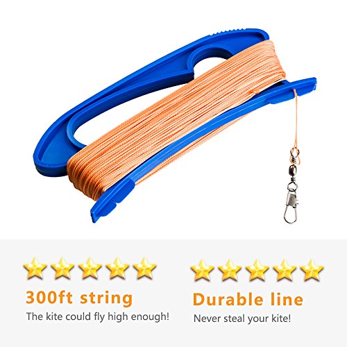 Mint's Colorful Life Kite Handle with line,300ft Durable String and Connector Ready, 3 pcs