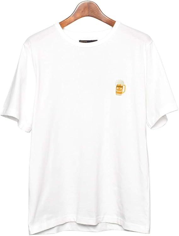 Amazon インクルーシブ In Crewsive 半袖tシャツ 6 5オンス コットン ワンポイント刺繍tシャツ In 1114s メンズ アパレル 09 ホワイトファン L Tシャツ カットソー 通販