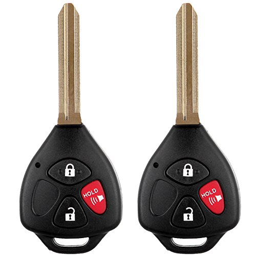 ECCPP Replacement fit for Uncut Keyless Entry Remote Control Car Key Fob Shell Case Toyota Scion Pontiac Series HYQ12BBY (Pack of 2)