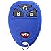 KeylessOption Keyless Entry Remote Control Car Key Fob Replacement for 15913421 -Blue