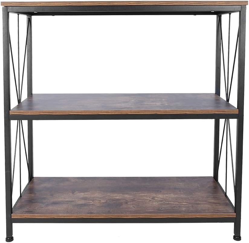 Mesa de Consola Rústica de 3 Niveles Mesa de Entrada de Estilo