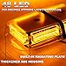 VKGAT 48 LED Roof Top Strobe Lights, Emergency Hazard Warning Safety Flashing LED Mini Bar Strobe Light for Truck Car Snow Plow Vehicles, Waterproof and Magnetic Mount (Amber)thumb 1