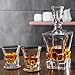KANARS Whiskey Decanter Set - 25 Oz Crystal Liquor Decanter Carafe with 4 Rock Glasses 9 Oz For Bourbon, Scotch, Vodka, Rum or Whisky - Gift for Men Dad Husband Brother Adult Groomsmen - 5 Piece