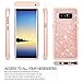 LeYi for Note 8 Case,Galaxy Note 8 Case with 3D PTE Screen Protector [2 Pack] for Girls Women,Glitter Bling Dual Layer [PC Silicone] Heavy Duty Protective Phone Case for Galaxy Note 8 Rose Gold