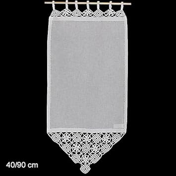 Fensterdeko Gardine Hossner | 70x40 cm H/B | weiß | 100 % Baumwolle