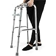 Ultra Narrow Walking Frame Adjustable Height Lightweight Aluminium Medical Walking Mobility Aid for Seniors Disabled