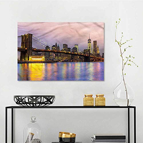 one1love Modern Art Oil Painting Sunrise Time at Manhattan Office Art Decoration W31 xL23