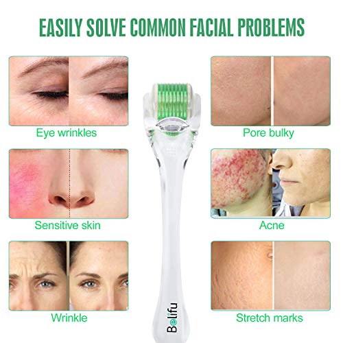 Derma Roller Microneedles for face, 540 Titanium Seamless Micro Needle Roller 0.25mm Cosmetic Needle Skin Care Tool