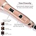 iLAZ Electric Hair Straightener Brush, Ionic Ceramic Fast Heated Straightening Brush Irons Straightens Curly Thick Hair, Silky Straight Styling, Anti Scald Detangling Comb Dual Voltage 220V Rose Gold