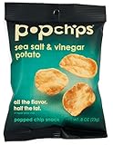 Popchips Sea Salt & Vinegar Chips, 0.8 Oz (Pack of 8)