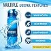 Perfect Hydrate Leak-Proof Collapsible Water Bottle - BPA-Free Silicone Foldable Bottle for Hiking, Tracking, Cycling & Sports + Cleaning Brush (Medium, Blue)