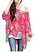 iNewbetter Womens Floral Batwing Sleeve Beach Loose Blouse Tunic Tops 05