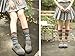 Zmart Women's Knit Cotton Vintage Colorful Stripe Boot Socks Casual Cozy Slouch Crew Socks 5 Value Pack