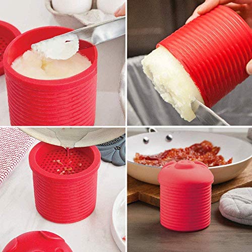 Bacon Grease Container Bacon Silicone Grease Container with Strainer