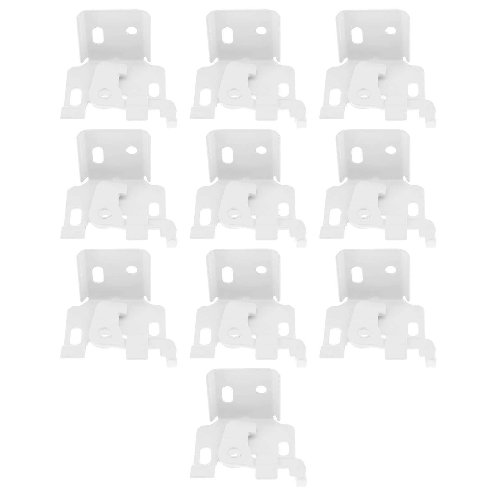 eMagTech 10PCS Roman Blinds Fixing Brackets for Top or Face Fixing Metal Venetian Blinds Fixed Support Window-Shades Fastener with Swivel Design