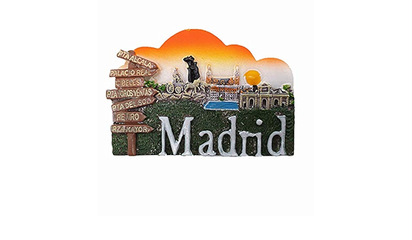 Cartel de la calle estilo Madrid España 3D imán de nevera de ...