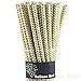 Biodegradable Paper Drinking Straws (Premium Quality), Pack of 50, Chervon - Gold