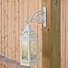 Gray Bunny 2 Pack Outdoor Plant Hanger Hook, 6” Large Victorian Heavy Duty Iron Wall Hooks for Bird Feeders, Lanterns, Wind Chimes, Patio Decor - White, Christmas Wreath, Christmas Yard Decorations