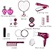 Liberty Imports Fashion Studio Cute Girls Beauty Salon Play Set with Hairdryer, Curling Iron, Mirror and Styling Accessories