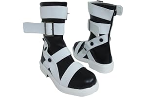 YuanCos Black White Halloween Cosplay Shoes Boots
