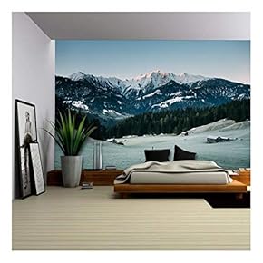 Beautiful Mountain Landscape - Removable Wall Mural | Self-Adhesive Large Wallpaper - 66x96 inches