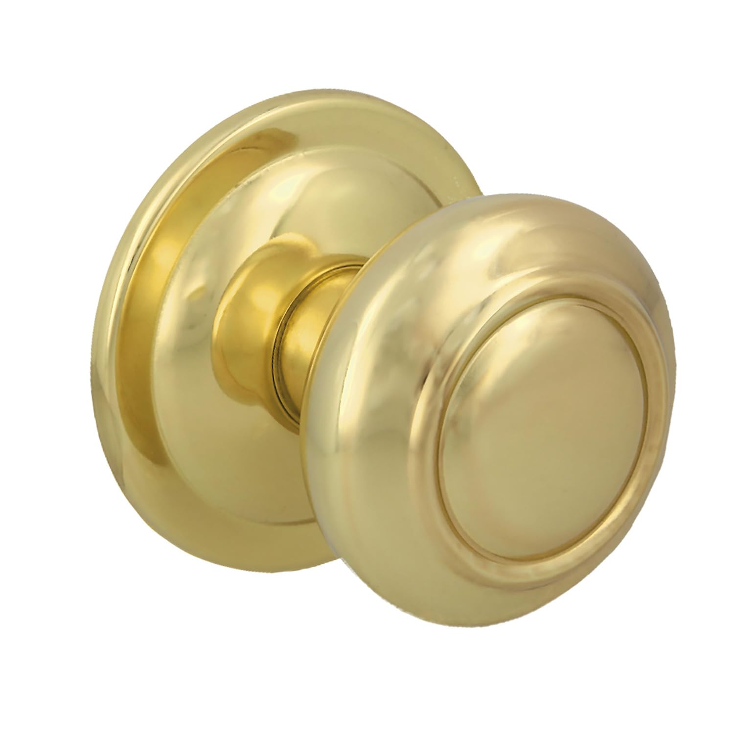 Amig - Entrance Door Knob | Maximum Door Width 70mm | Includes Threaded Bolt and Nut | Hollow Ball Knob | Easy to Fit | Painted Brass Steel