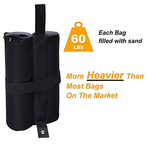 RONGT 60 Lbs Canopy Tent Weight Bags, Water-Proof Pop Up Canopy Tent Sand Bags for Instant Outdoor Sun Shelter Canopy Legs (four set)