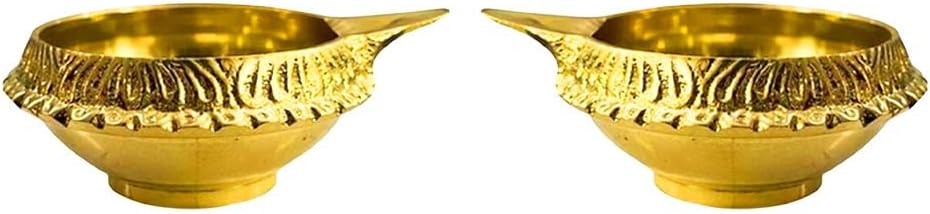 Oil Lamps & Accessories - Brass Kuber Diya for Diwali Decoration - Traditional Indian Puja Oil Lamp - Diwali Gifts for Friends and Family - Divali Diyas, Diya for Divali Pooja Hashcart®