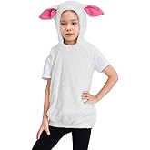 FEIBEL Kids Animal Costumes Fleece Hooded Vest Cute Halloween Christmas Outfits Cosplay Costume for Boys Girls