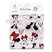 Bumkins Disney Reusable Sandwich and Snack Bags, for Kids School Lunch and for Adults Portion, Washable Fabric, Waterproof Cloth Zip Bag, Travel Pouch, Food-Safe, Large, Minnie Mouse Classic