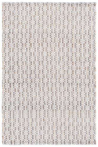 SAFAVIEH Area Rug 6x9 - Natural Fiber Collection - Natural & Blue, Handmade Jut…