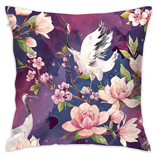 Amazon Com Eante Throw Pillow Cover Red Crowned Crane Decorative
