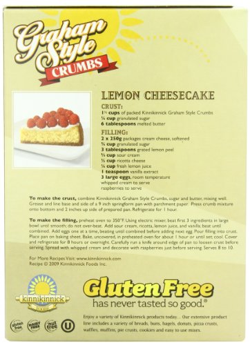 Kinnikinnick Crumbs - Graham Style Gluten Free, 10.5-Ounce (Pack of 3)