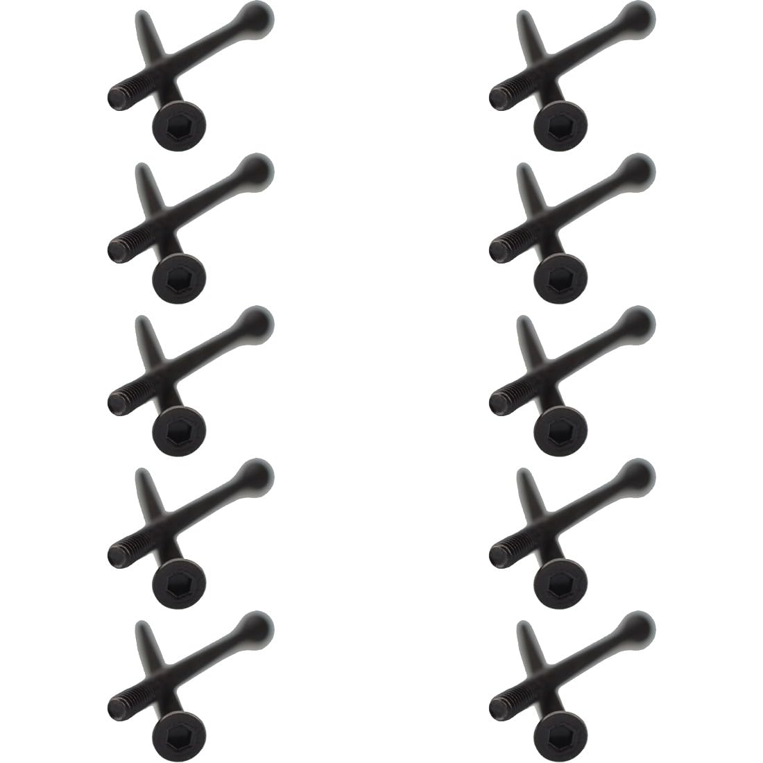 20PCS M2 28mm Grade 10.9 Alloy Steel Flat Hex Socket Head Cap Black Oxidation Screws (20, M2 28mm)