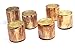 BD Crafts Mercury Glass Ribbed Votive - Set of 6 (Copper)