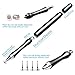Evolva Future Technology Newly Released Elegant Dual Side Stylus Pen with Extra Long Expectancy Infinite Renewable Spring Disc Tip and Micro-knit Hybrid Fiber Tip (2 pack - Black + Blue)
