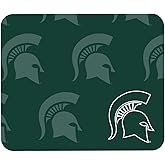 OTM Essentials Officially Licensed Michigan State University Standard Fabric Mouse Pad, Desk Accessories, Standard Fabric Gaming Mouse Pad with Non-Slip Rubber Base, Mascot Repeat