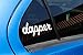 iJDMTOY (2) JDM Dapper Die-Cast Vinyl Decals, Funny Style JDM Stickers For Car Windshield, Side Windows, Bumpers, etc