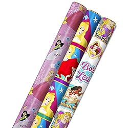Hallmark Disney Princess Wrapping Paper with Cut
