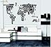 Toprate(TM) English Words World Map Wall Art Decal Sticker Vinyl 45.5