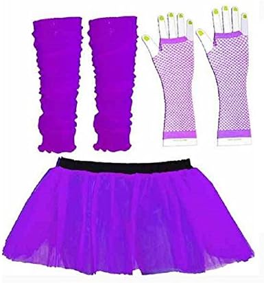 RB Fashions Clothing Women's Peice Wo Fishnet Glove Theme Fancy Women: One Size Purple