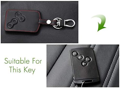 VistorHies - Leather Key Case Cover For Renault Koleos Laguna 2 3 Megane 1 2 3 RS Sandero Scenic Captur Clio Duster Fluence Kadjar Laguna