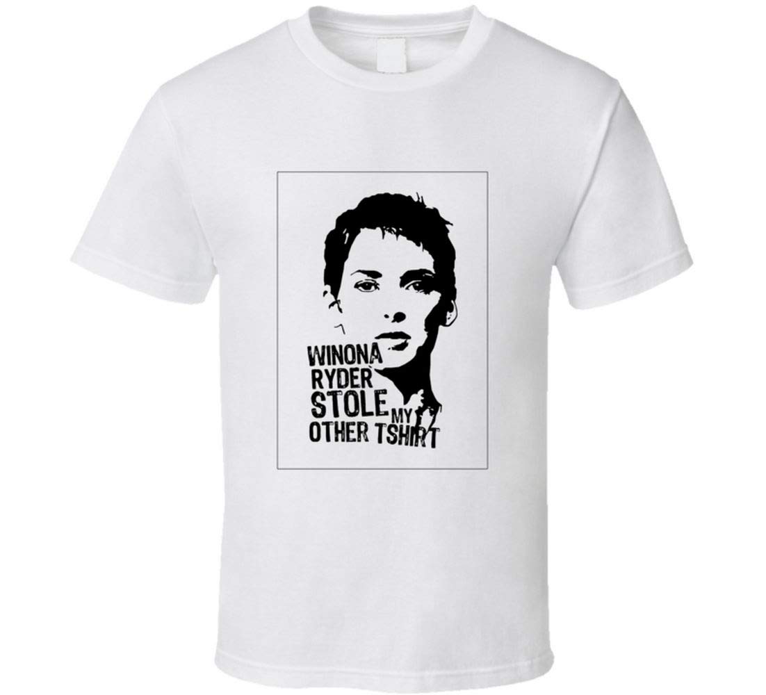 Amazon Com Winona Ryder Stole My Other Shirt T Shirt Retro Winona Shoplifting White Clothing