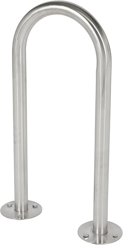 The Workplace Depot Galvanised Steel Cycle Stand Bike Hoop Freestanding Bicycle